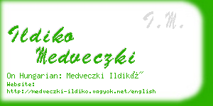 ildiko medveczki business card